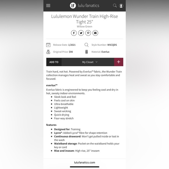 LULULEMON green pants NWOT. - Picture 3 of 7